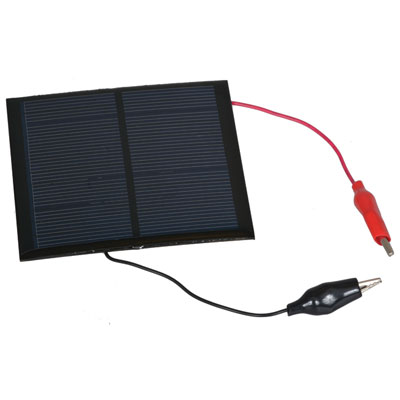 6 Volts 150mA 0.9 Watt Solar Panel with Alligator Clips